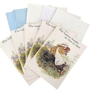5 Vintage 1982 Holly Hobbie Forget Me Not American Greetings Cards & Envelopes